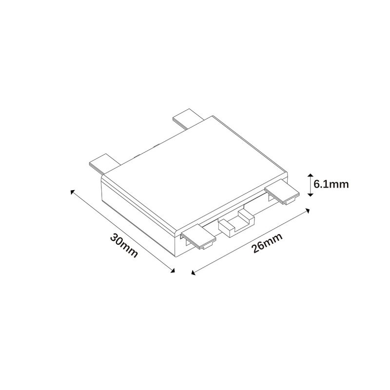 Conector aplicat tip I alb, sistem Magnetic Slim Light Prestige - imagine 3