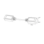 Conector aplicat cu cablu negru, sistem Magnetic Slim Light Prestige