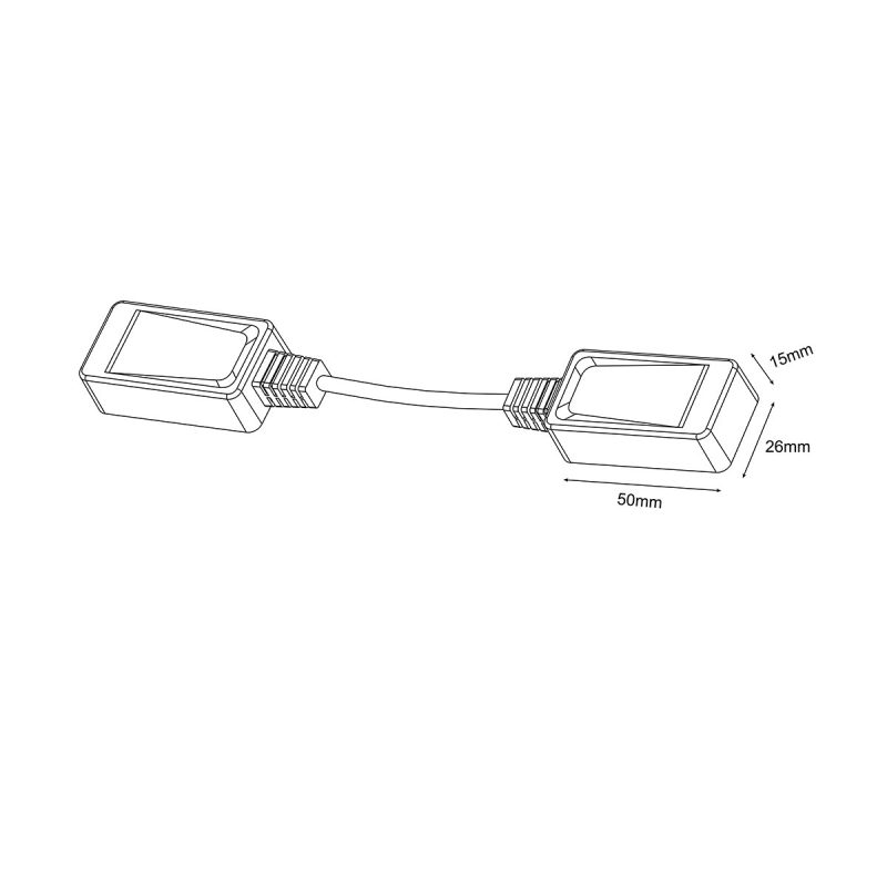 Conector aplicat cu cablu negru, sistem Magnetic Slim Light Prestige - imagine 3