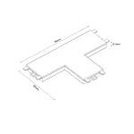 Conector aplicat tip T negru, sistem Magnetic Slim Light Prestige