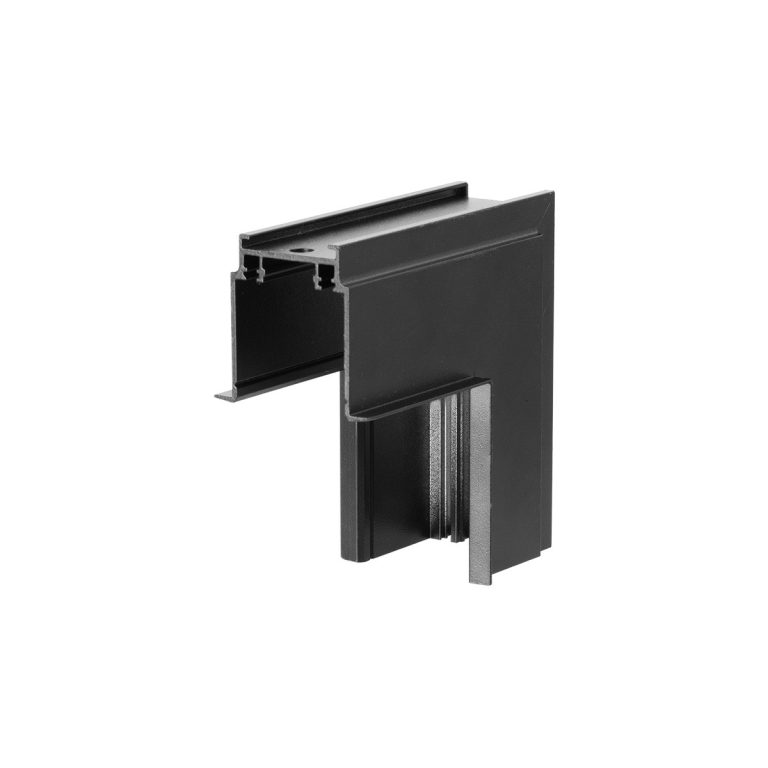 Conector încastrat L tavan-perete negru