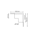Conector interior magnetic negru, montaj șină Light Prestige
