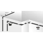 Conector exterior magnetic negru, montaj șină Light Prestige