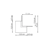 Conector exterior magnetic negru, montaj șină Light Prestige