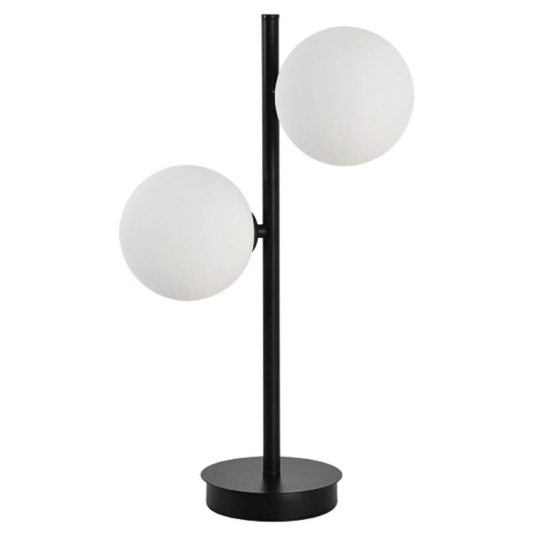 Lampă de masă neagră 2xG9