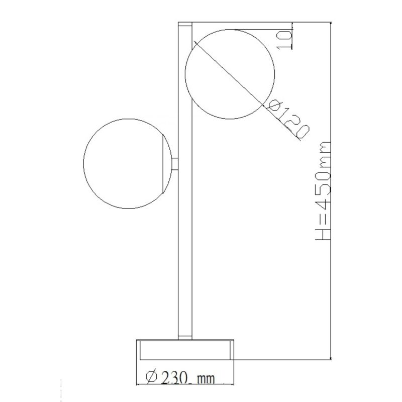 Lampă de masă neagră 2xG9, iluminat decorativ, Dorado Light Prestige - imagine 5