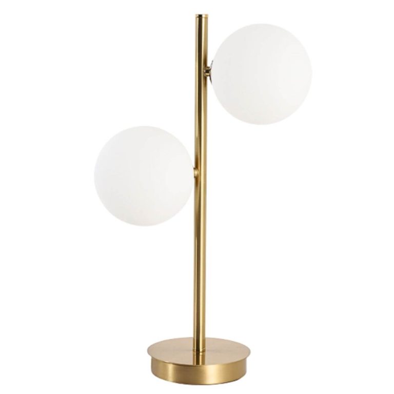 Lampă de masă aurie 2xG9