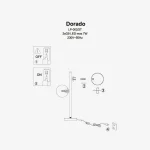 Lampă de masă aurie 2xG9, iluminat decorativ, Dorado Light Prestige
