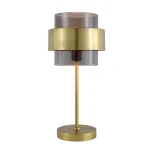 Lampă de masă fumuriu-aurie 1xE14, iluminat elegant, Miele Light Prestige