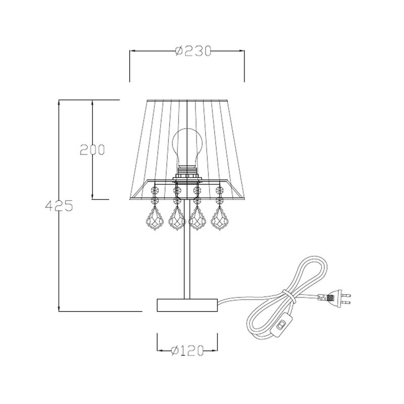 Lampă de masă Mona neagră 1xE14 Light Prestige