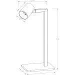 Lampă de birou neagră 1xGU10, iluminat focal, Snow Light Prestige