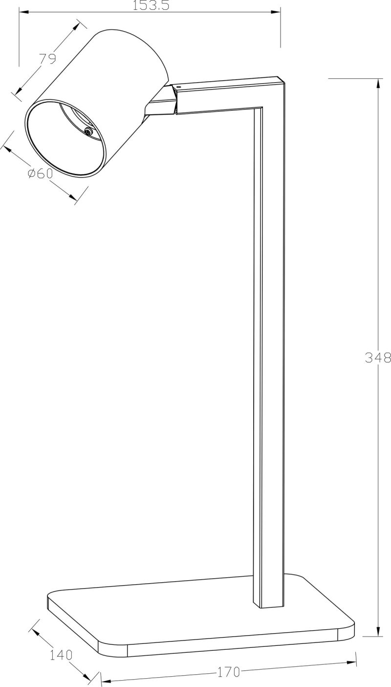 Lampă de birou neagră 1xGU10, iluminat focal, Snow Light Prestige - imagine 4