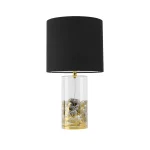 Lampă de masă negru-transparentă 1xE27