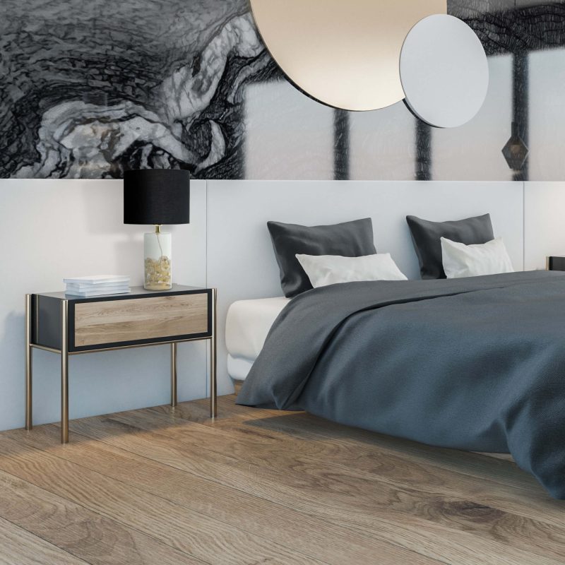 Lampă de masă negru-transparentă 1xE27, stil modern, Sunflower Light Prestige - imagine 4