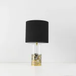 Lampă de masă negru-transparentă 1xE27, stil modern, Sunflower Light Prestige