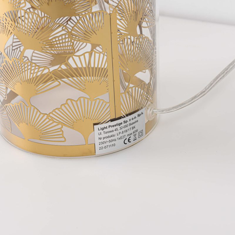 Lampă de masă negru-transparentă 1xE27, stil modern, Sunflower Light Prestige - imagine 9