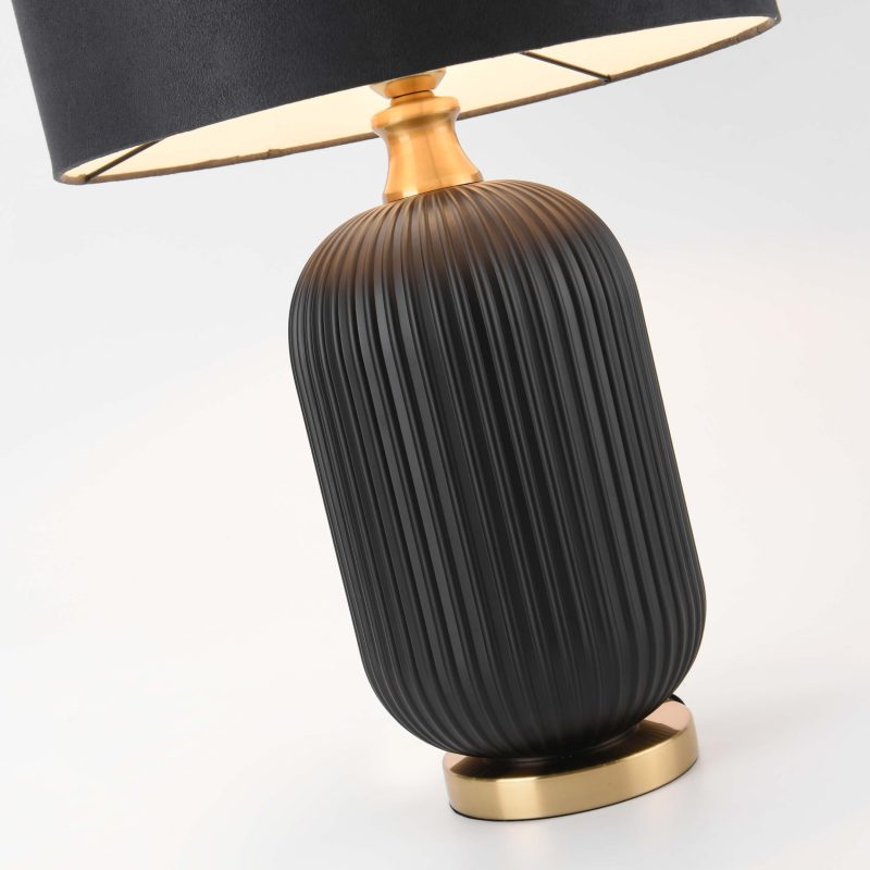 Lampă de masă neagră 1xE27, iluminat birou, Tamiza Light Prestige - imagine 5