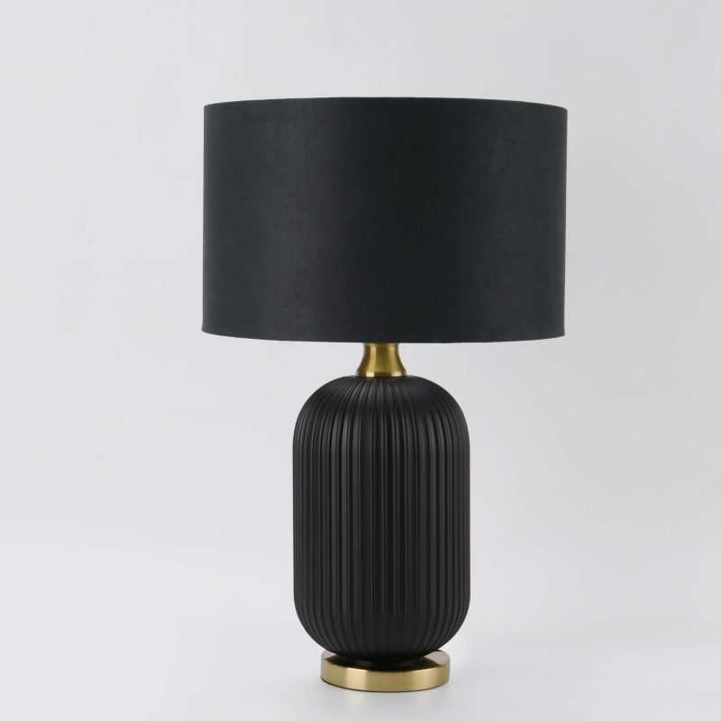 Lampă de masă neagră 1xE27, iluminat birou, Tamiza Light Prestige - imagine 7