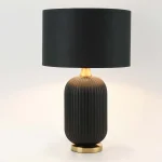 Lampă de masă neagră 1xE27, iluminat birou, Tamiza Light Prestige