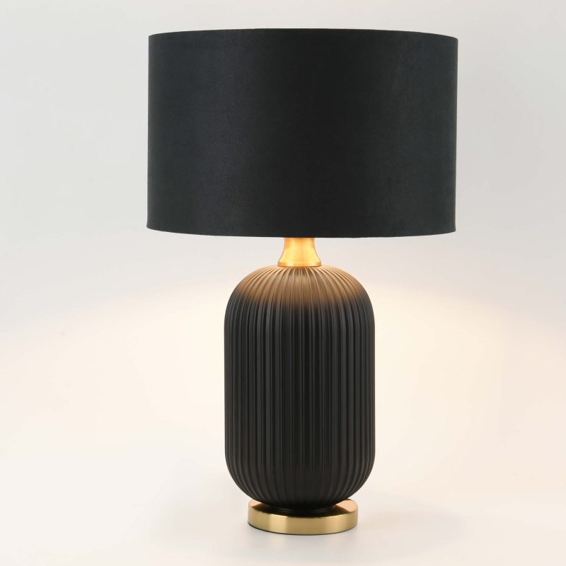 Lampă de masă neagră 1xE27, iluminat birou, Tamiza Light Prestige - imagine 8