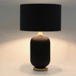 Lampă de masă neagră 1xE27, iluminat birou, Tamiza Light Prestige