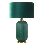 Lampă de masă verde 1xE27, design retro, Tamiza Light Prestige