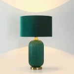 Lampă de masă verde 1xE27, design retro, Tamiza Light Prestige