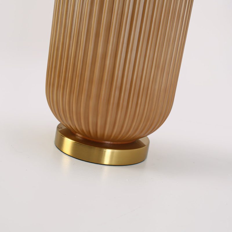 Lampă de masă aurie 1xE27, design retro, Tamiza Light Prestige