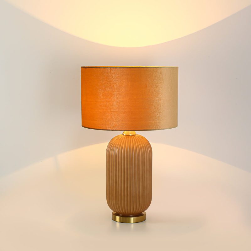 Lampă de masă aurie 1xE27, design retro, Tamiza Light Prestige