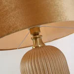 Lampă de masă aurie 1xE27, design retro, Tamiza Light Prestige