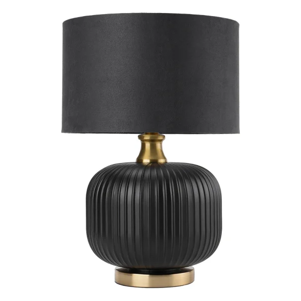 Lampă de masă neagră 1xE27