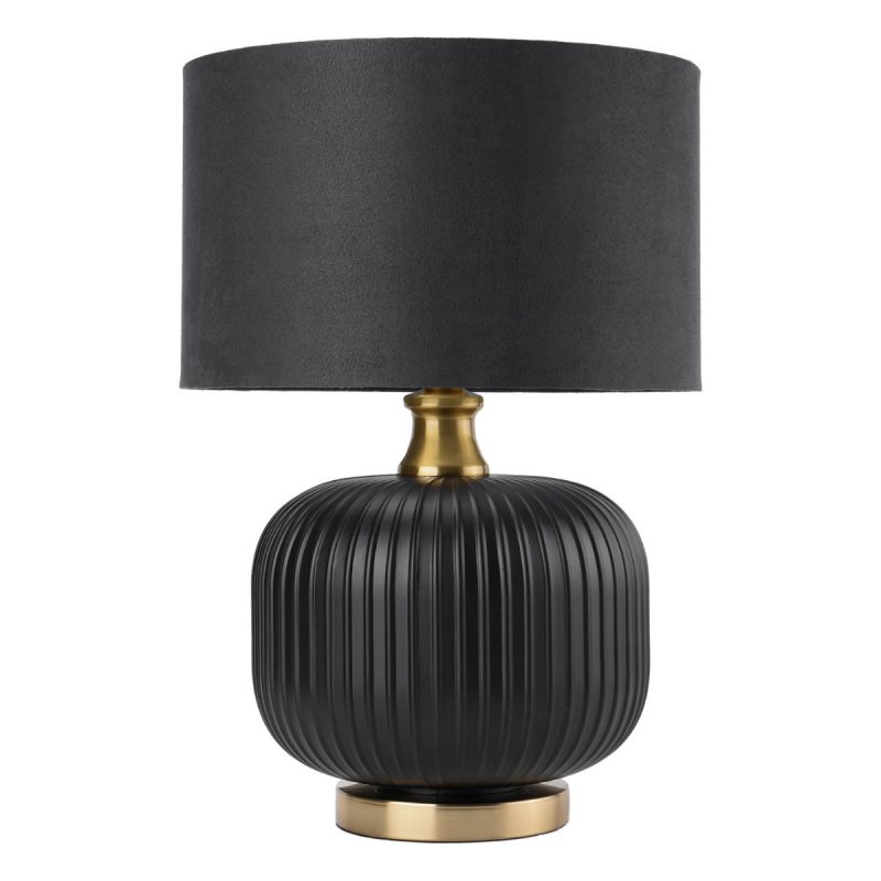 Lampă de masă neagră 1xE27