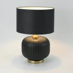 Lampă de masă neagră 1xE27, iluminat birou, Tamiza Light Prestige