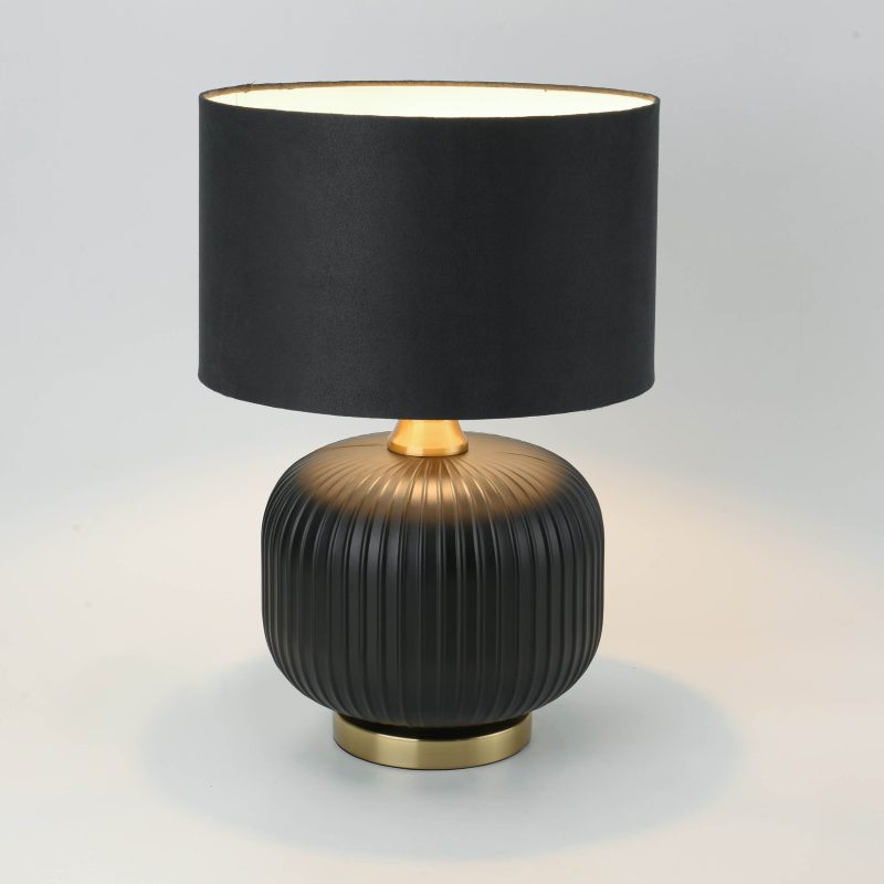 Lampă de masă neagră 1xE27, iluminat birou, Tamiza Light Prestige
