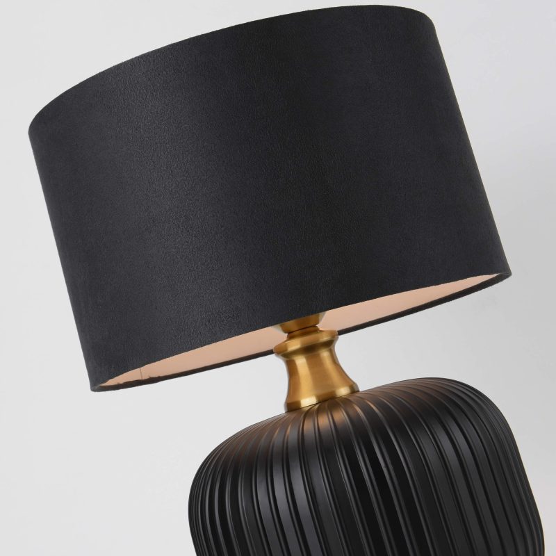 Lampă de masă neagră 1xE27, iluminat birou, Tamiza Light Prestige