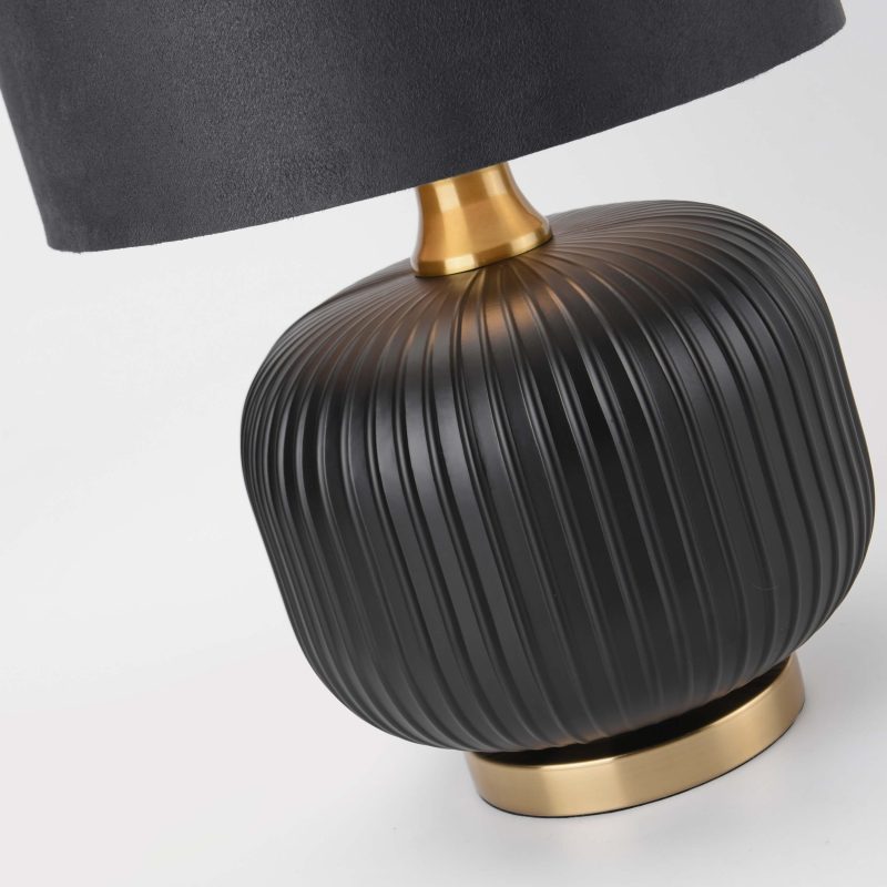 Lampă de masă neagră 1xE27, iluminat birou, Tamiza Light Prestige