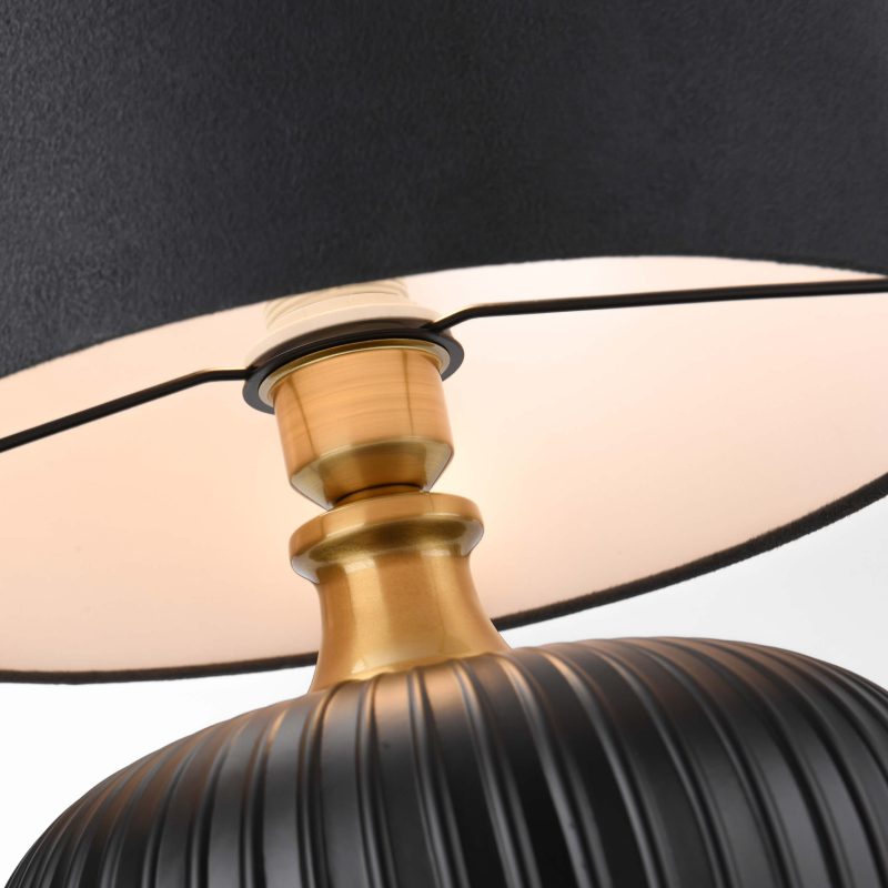 Lampă de masă neagră 1xE27, iluminat birou, Tamiza Light Prestige