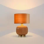 Lampă de masă aurie 1xE27, iluminat birou, Tamiza Light Prestige