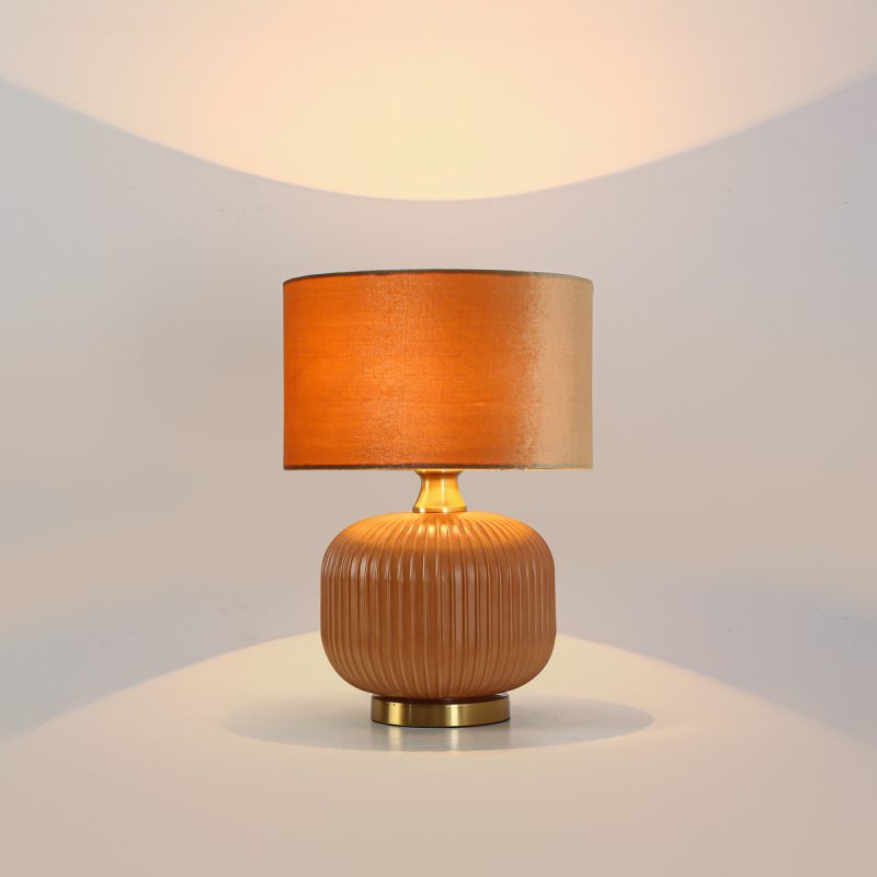 Lampă de masă aurie 1xE27, iluminat birou, Tamiza Light Prestige