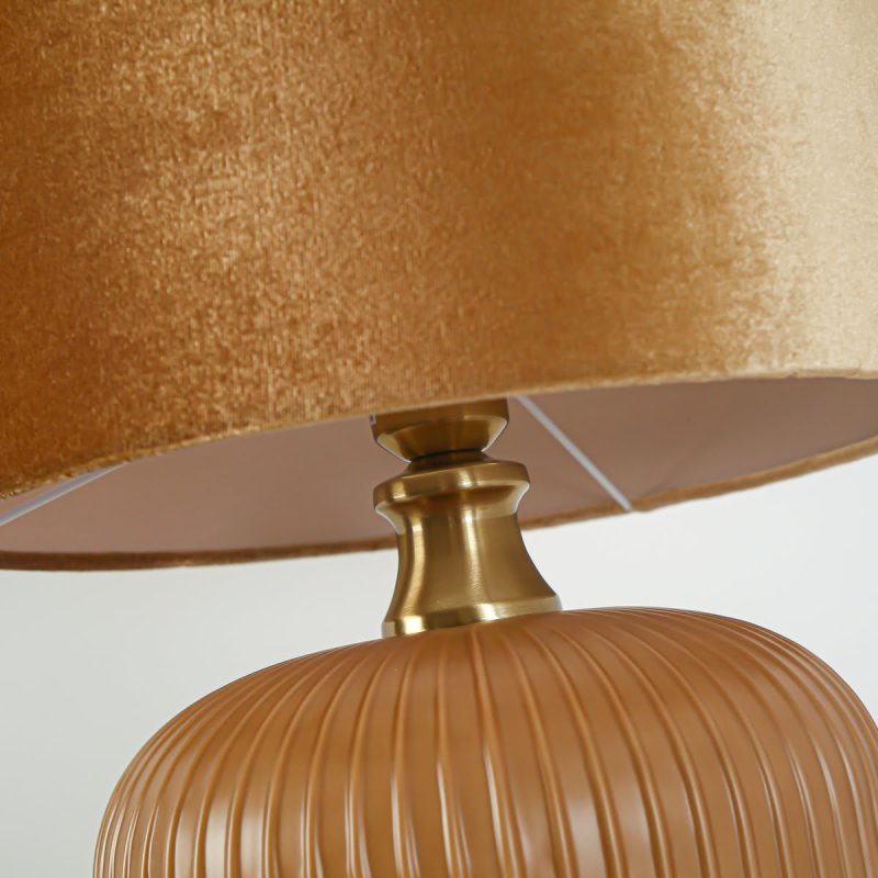Lampă de masă aurie 1xE27, iluminat birou, Tamiza Light Prestige