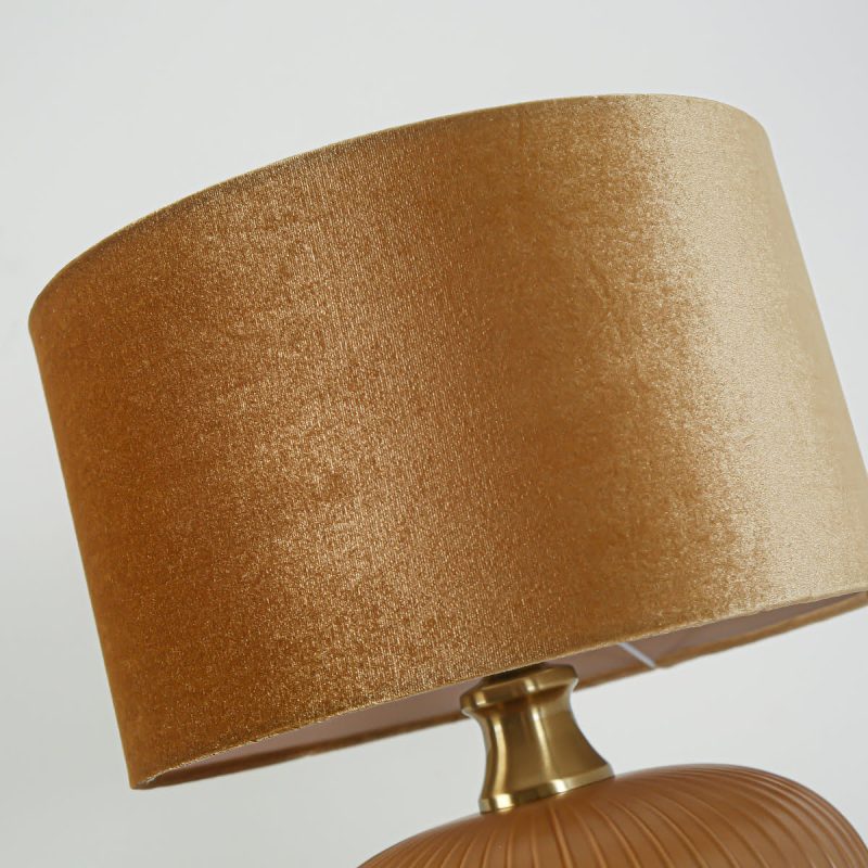 Lampă de masă aurie 1xE27, iluminat birou, Tamiza Light Prestige