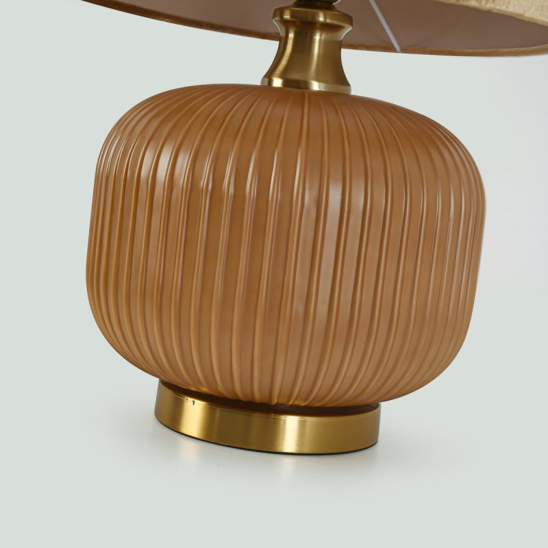 Lampă de masă aurie 1xE27, iluminat birou, Tamiza Light Prestige