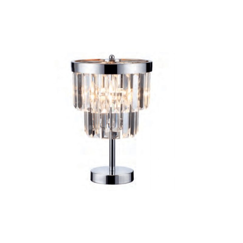 Lampă de masă Vetro argintie 1xE14 Light Prestige