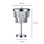 Lampă de masă Vetro argintie 1xE14 Light Prestige