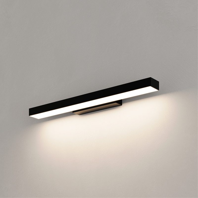 Aplica neagră 42 cm IP44 LED CCT