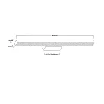 Aplica Aqua neagră 66,5 cm IP44 LED CCT, iluminat baie Light Prestige