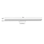 Aplica Aqua neagră 92 cm IP44 LED CCT, iluminat baie Light Prestige
