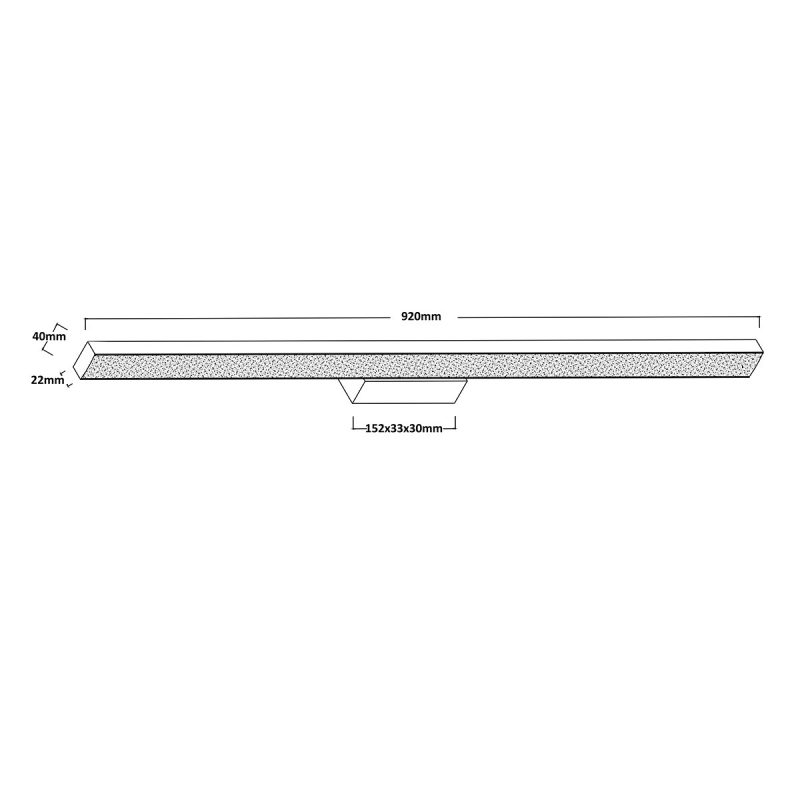 Aplica Aqua neagră 92 cm IP44 LED CCT, iluminat baie Light Prestige - imagine 6