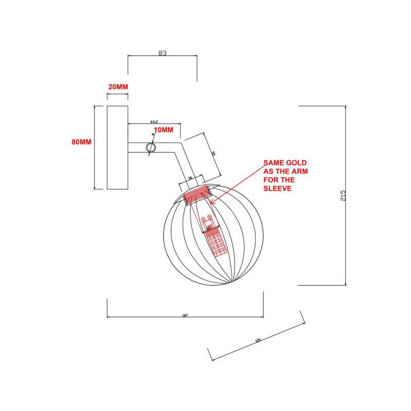 Aplica aurie 1xG9, iluminat decorativ, Arette Light Prestige - imagine 7