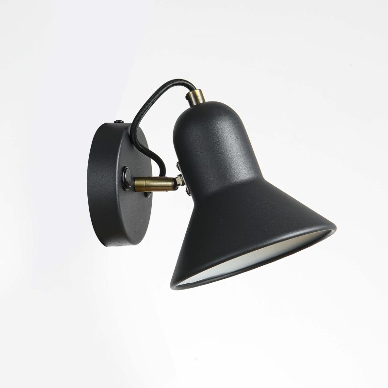 Aplică de perete Astama, negru, E27, Light Prestige
